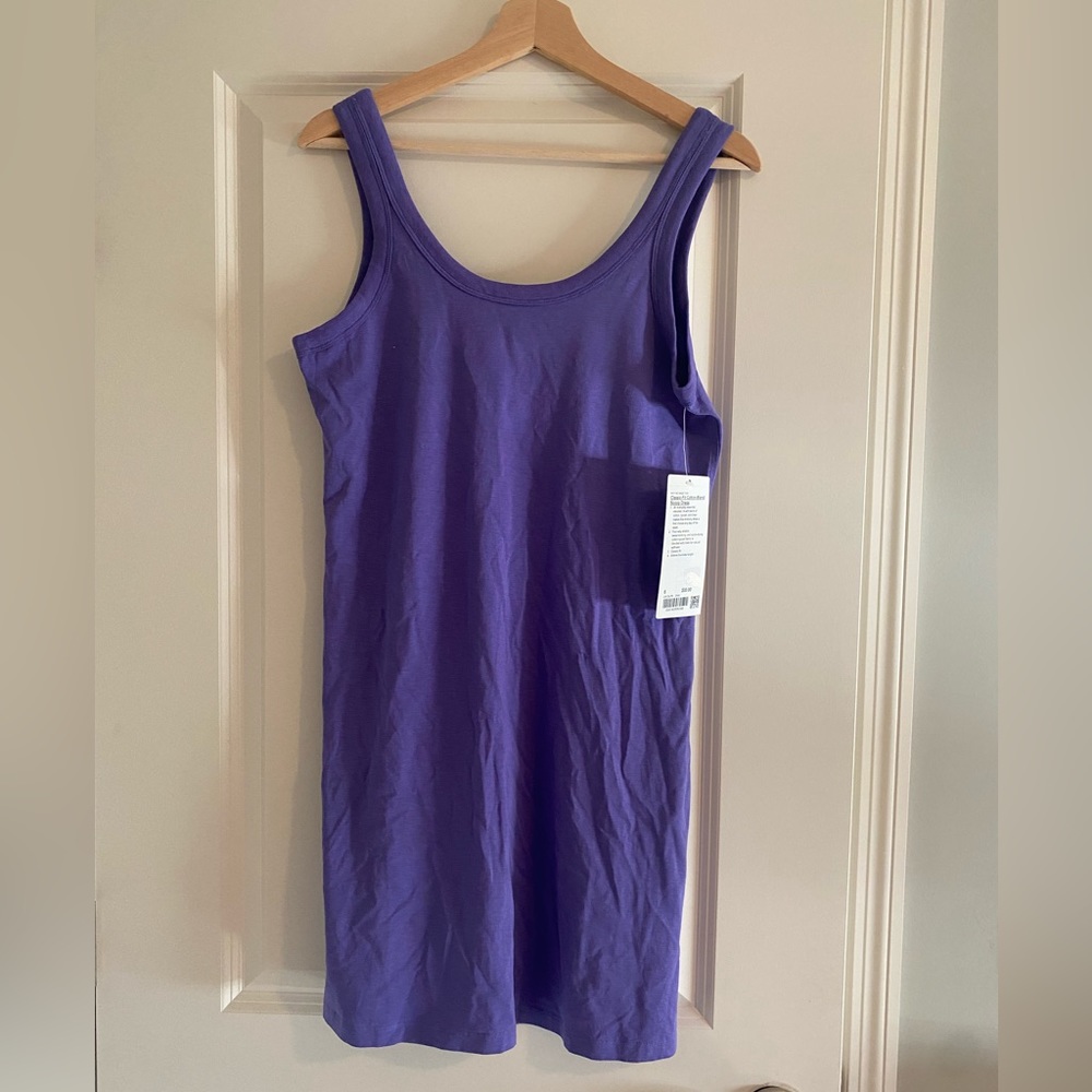 Lululemon Classic-Fit Cotton-Blend Scoop Dress CHAI Purple Size 6 New